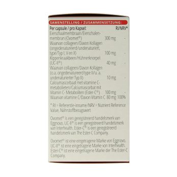 Vitals Collageenformule Pro 60 capsules - UC-II kippenkraakbeen 40mg Ovomet eierschaalmembraan 300mg Ester-C vitamine C pullulan bevat EIEREN EAN 8716717003617