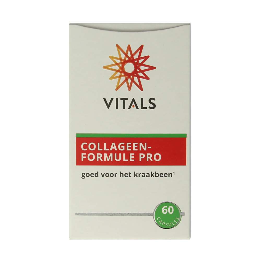 Vitals Collageenformule Pro 60 capsules - UC-II kippenkraakbeen 40mg Ovomet eierschaalmembraan 300mg Ester-C vitamine C pullulan bevat EIEREN EAN 8716717003617