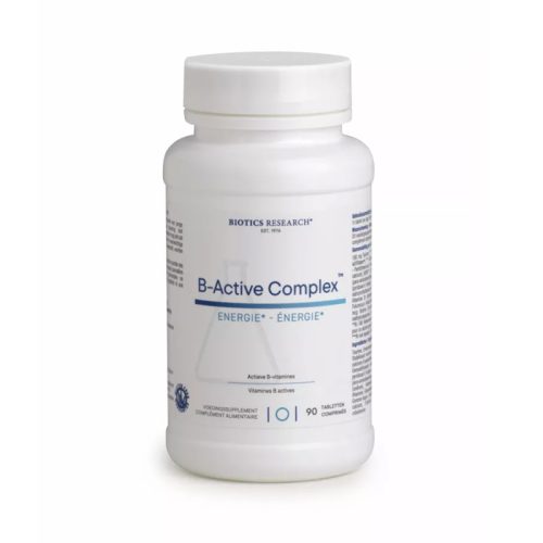 Biotics B-Active Complex 90 tabletten – compleet hooggedoseerd B-vitaminencomplex met taurine, PABA, choline, inositol en actieve vormen van Biotics Research