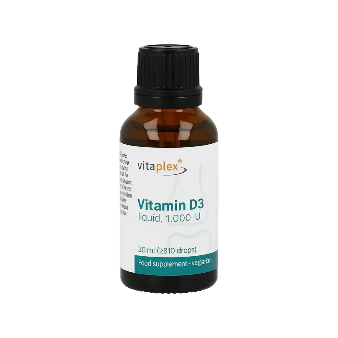 Vitaplex Vitamine D3 Liquid 3000 IU druppels – 75 mcg cholecalciferol per druppel MCT kokosolie 500% RI hoge concentratie