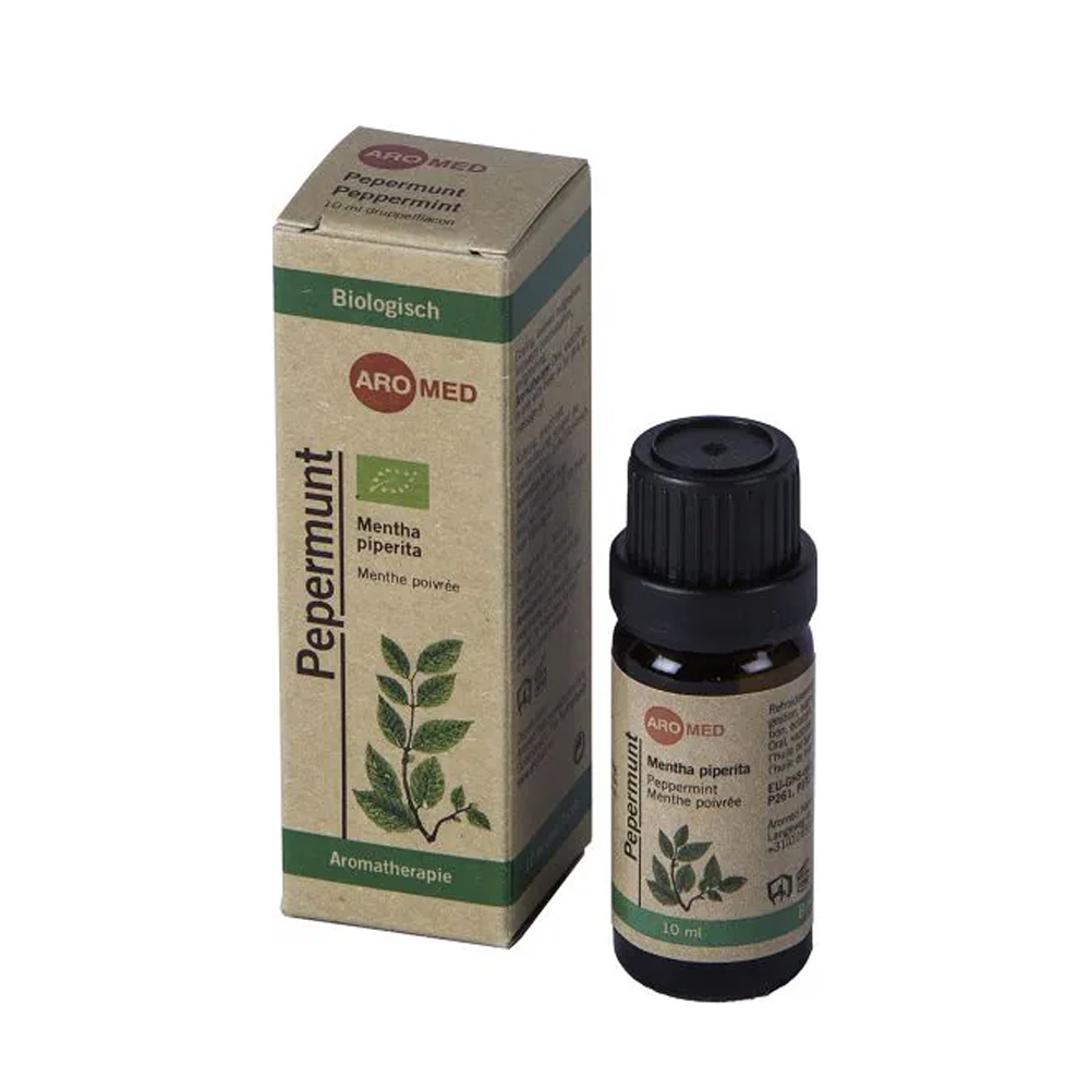 Aromed Pepermunt Olie BIO 10 ml – biologische etherische olie Mentha piperita SKAL-gecertificeerd stoomdestillatie aromatherapie massage luchtwegen