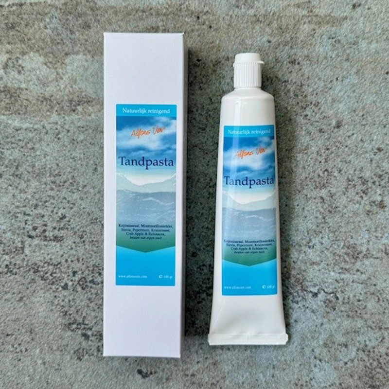 Alfons Ven Tandpasta met Crab Apple en Echinacea 100 gram – natuurlijke fluoridevrije tandpasta voor het hele gezin