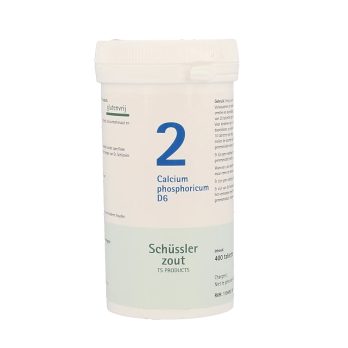 Pfluger Calcium Phosphoricum 2 D6 Schussler celzout homeopathisch geneesmiddel 400 tabletten 250mg lactose calciumbehenaat aardappelzetmeel