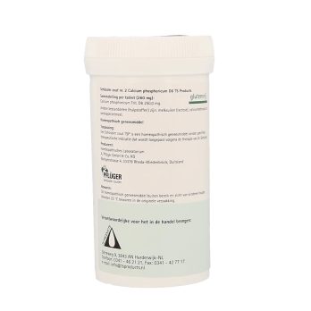 Pfluger Calcium Phosphoricum 2 D6 Schussler celzout homeopathisch geneesmiddel 400 tabletten 250mg lactose calciumbehenaat aardappelzetmeel