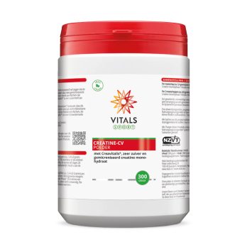 Vitals Creatine CV 300g - Creavitalis gemicroniseerd creatine monohydraat Alzchem 3000mg per maatschep vegan neutraal poeder EAN 8716717004409