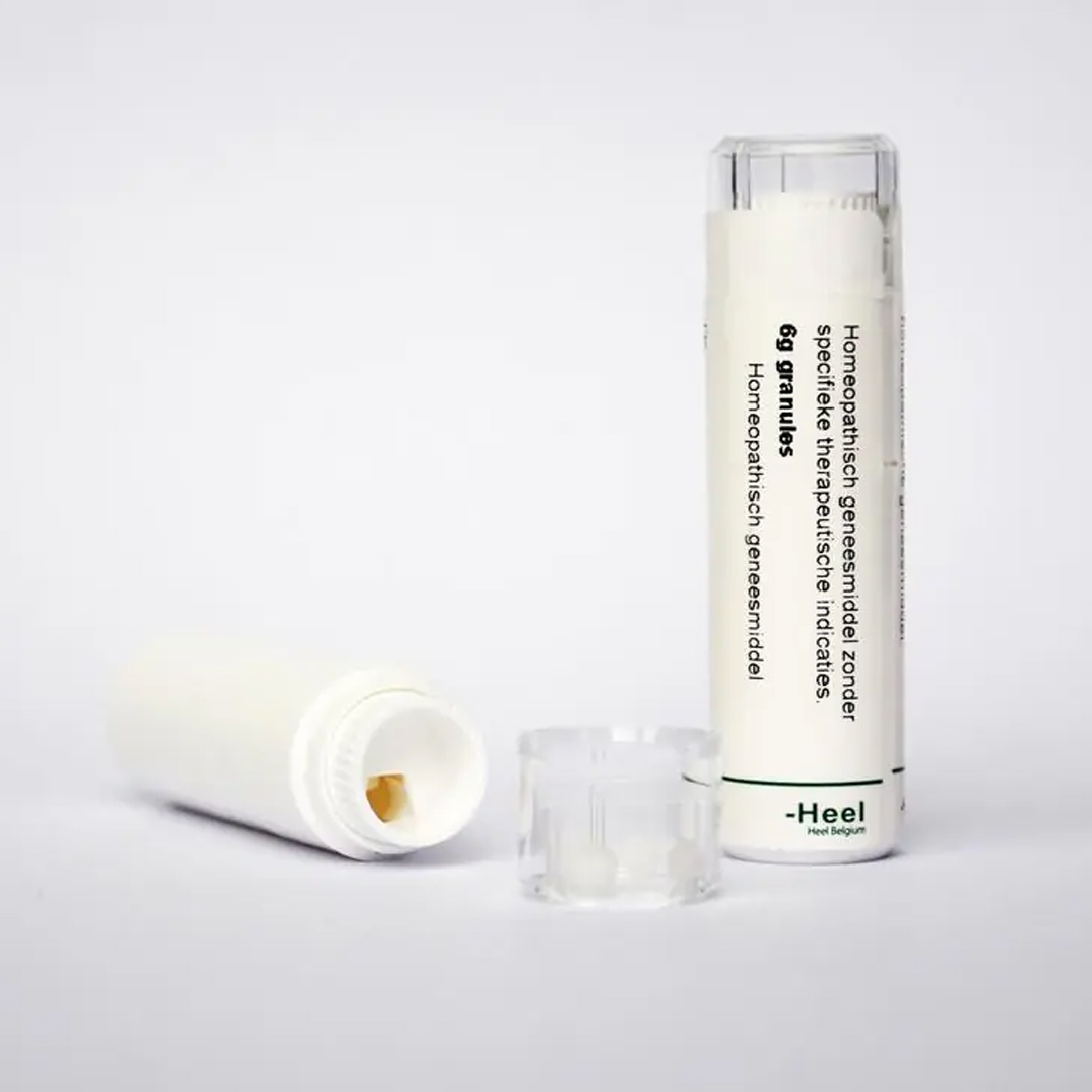 Homeoden Heel Chamomilla 30K granules 6 gram – homeopathisch geneesmiddel Korsakovpotentie draaiflacon 3 granules 3x daags saccharose Heel Belgium
