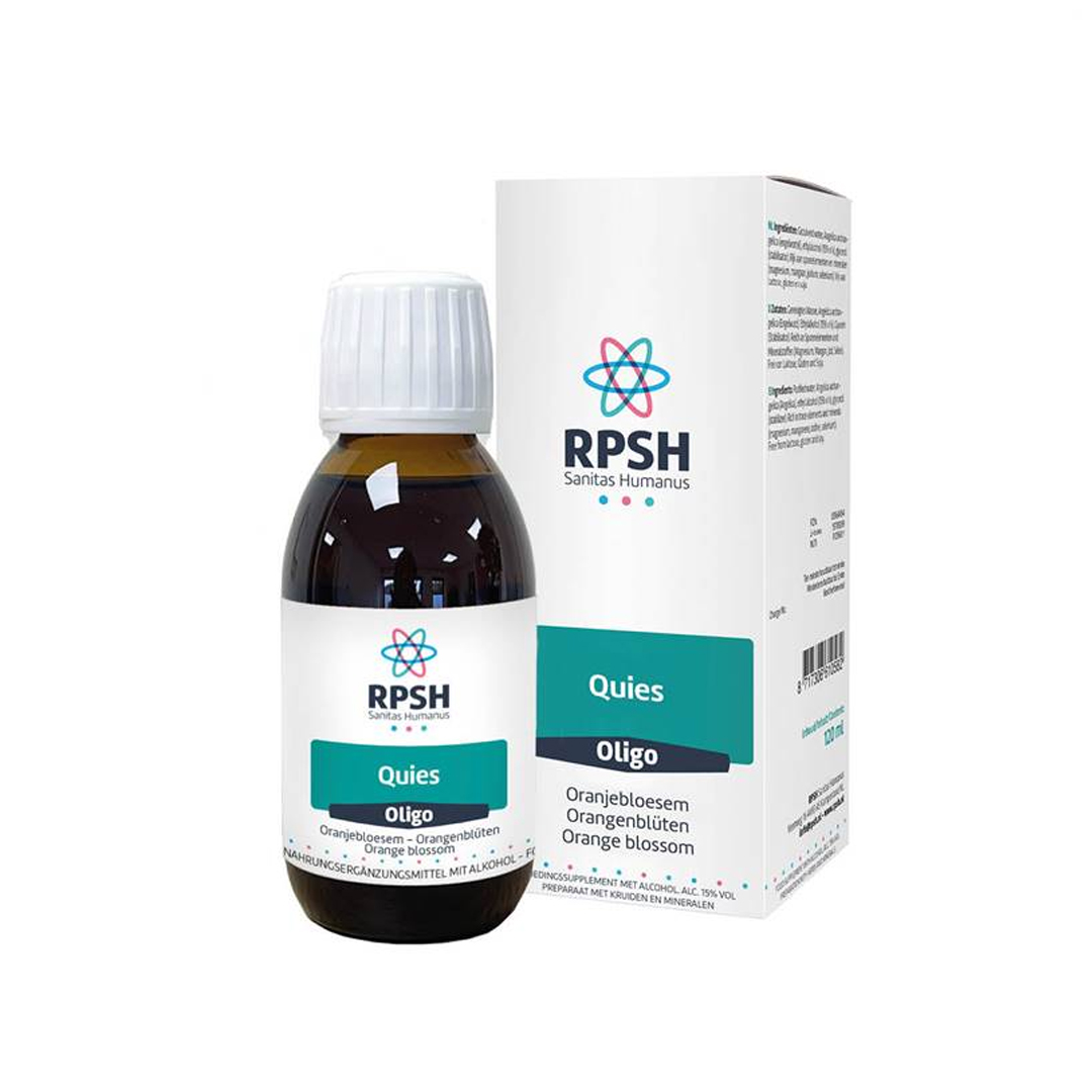 Oligo Quies Oranjebloesem 120 ml – vloeibaar supplement met mangaan uit oranjebloesemextract van RP Vitamino