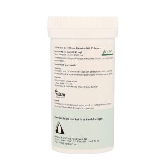 Pfluger Calcium Fluoratum 1 D12 Schussler celzout homeopathisch geneesmiddel 400 tabletten 250mg lactose calciumbehenaat aardappelzetmeel