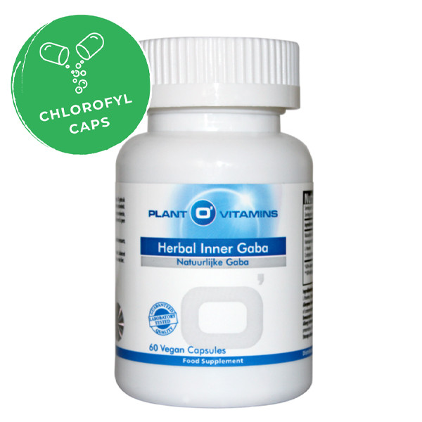 plant o vitamins herbal inner gaba, herbal inner gaba l-theanine passiebloem lion's mane, natuurlijk gaba supplement veganistisch, gaba lactobacillus hilgardii capsules nederland, curavitalis herbal inner gaba plant o vitamins