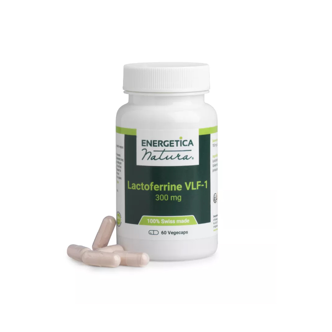 Energetica Natura Lactoferrine VLF-1 300 mg – hoogwaardige lactoferrine uit Zwitserse koemelk in plantaardige vegicap