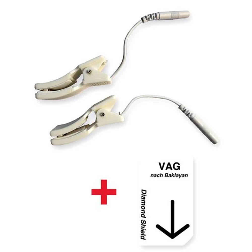 Chipkaart Baklayan VAG Vaguszenuw TCM met oorclips voor Diamond Shield Zapper – 4 sequenties van 60 minuten, hartmeridiaan acupunctuurpunten, set inclusief 2 oorclips