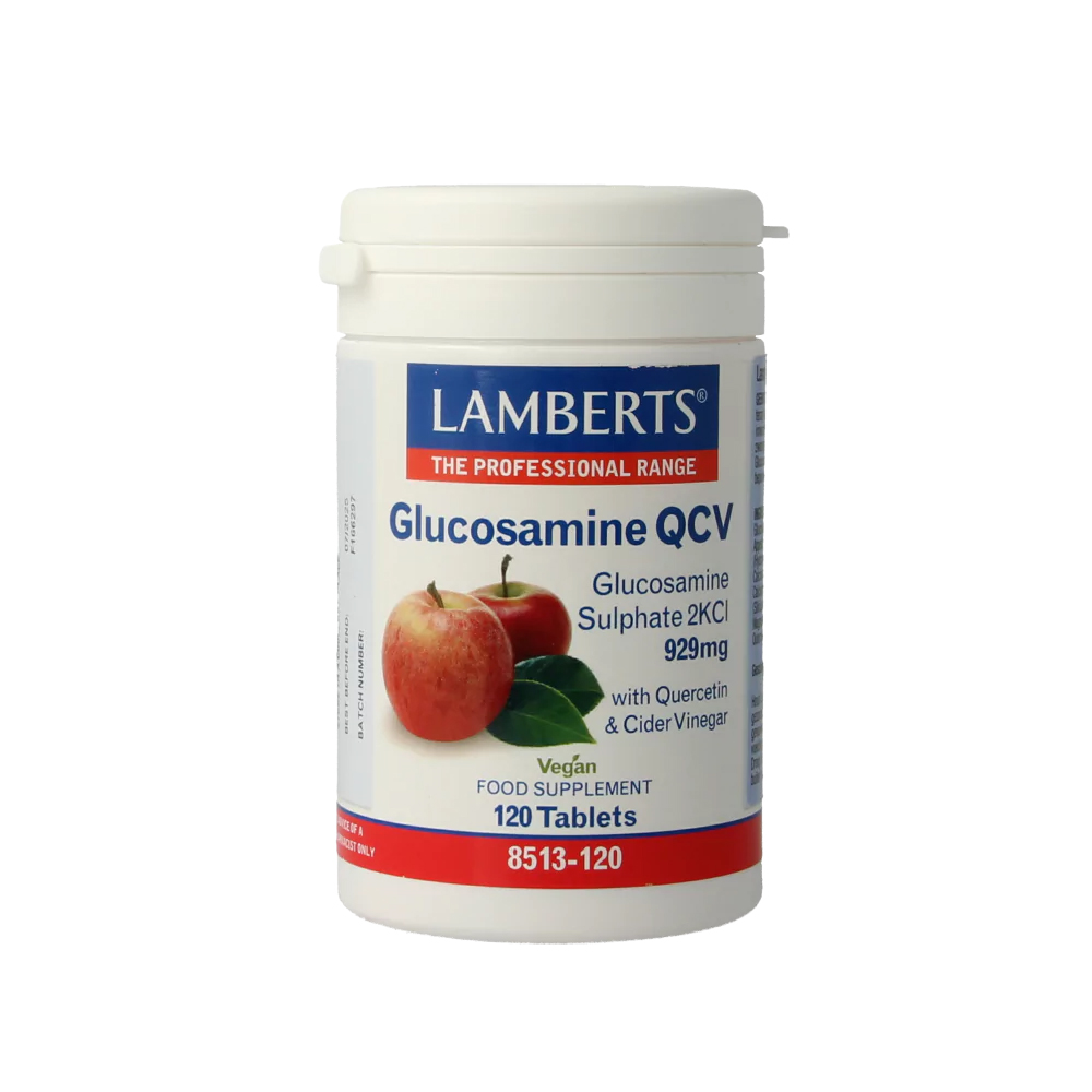 Lamberts Glucosamine QVC 120 tabletten – plantaardige glucosamine GlucosaGreen met quercetine en appelazijn, veganistisch