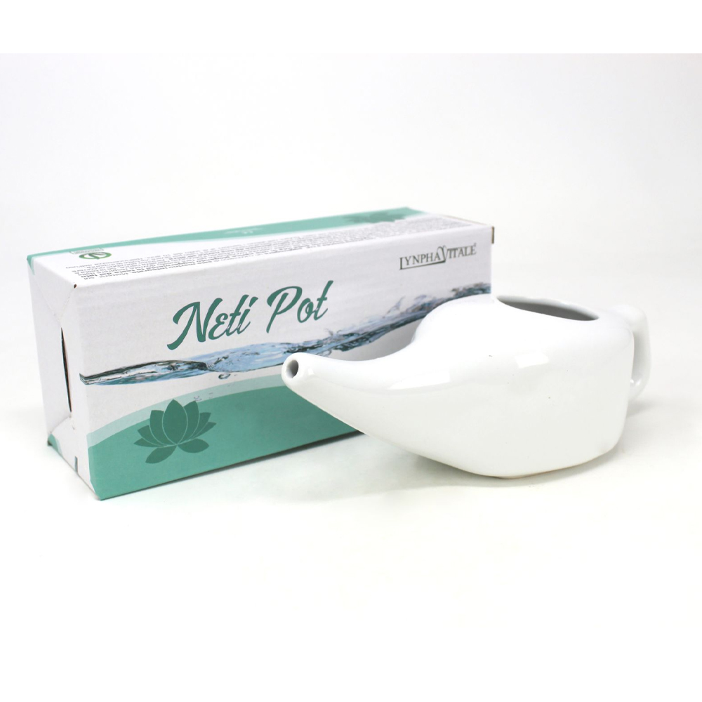 Ceramic Neti Pot keramische neusdouche - Ayurvedische neusspoeling hypoallergeen keramiek zoutoplossing pollen stof verkoudheid