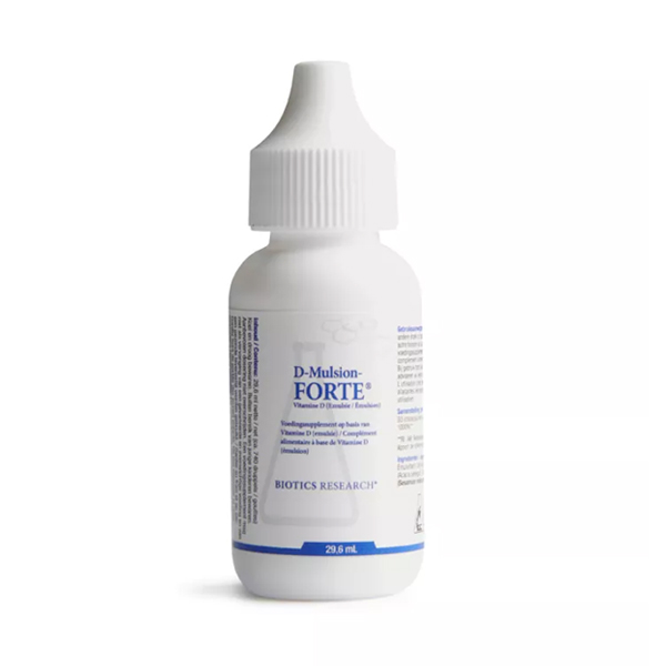 Biotics D-Mulsion Forte Vitamine D3 druppels 29,6 ml – hooggedoseerde geëmulgeerde vitamine D3 via actiVmulsion 2000 IE per druppel