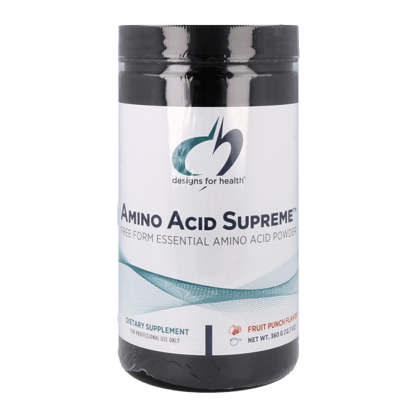 Designs for Health Amino Acid Supreme 360 gram poeder – essentiële aminozuren met L-leucine, L-tryptofaan en vitamine B6 P-5-P