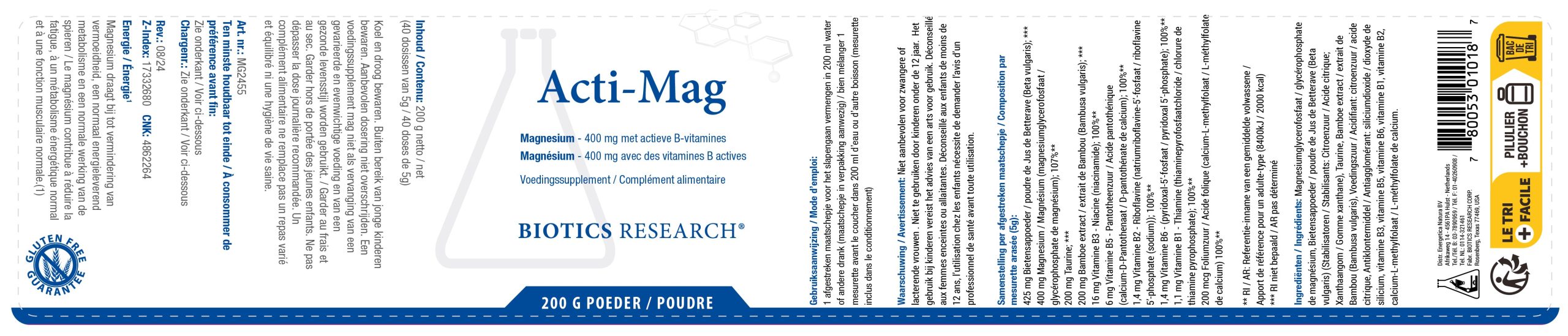 Biotics label Acti mag