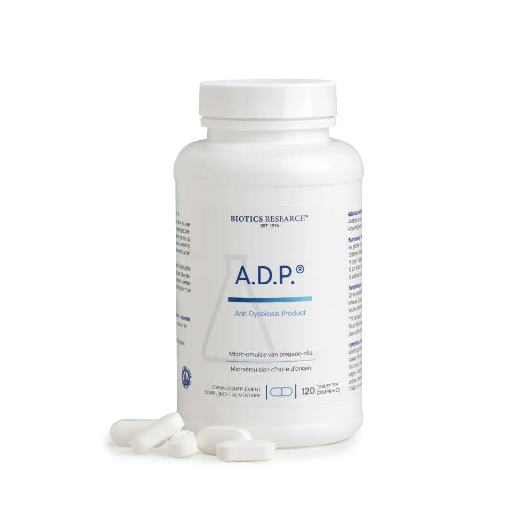 Biotics ADP oregano-olie tabletten – gestandaardiseerde oregano-olie met vertraagde afgifte van Biotics Research via Energetica Natura