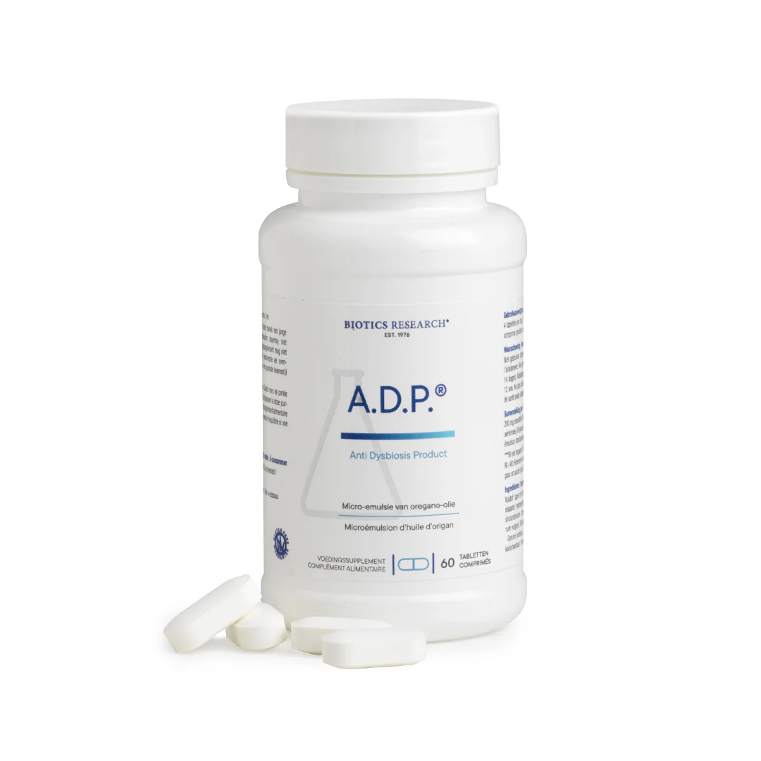 Biotics ADP oregano-olie tabletten – gestandaardiseerde oregano-olie met vertraagde afgifte van Biotics Research via Energetica Natura