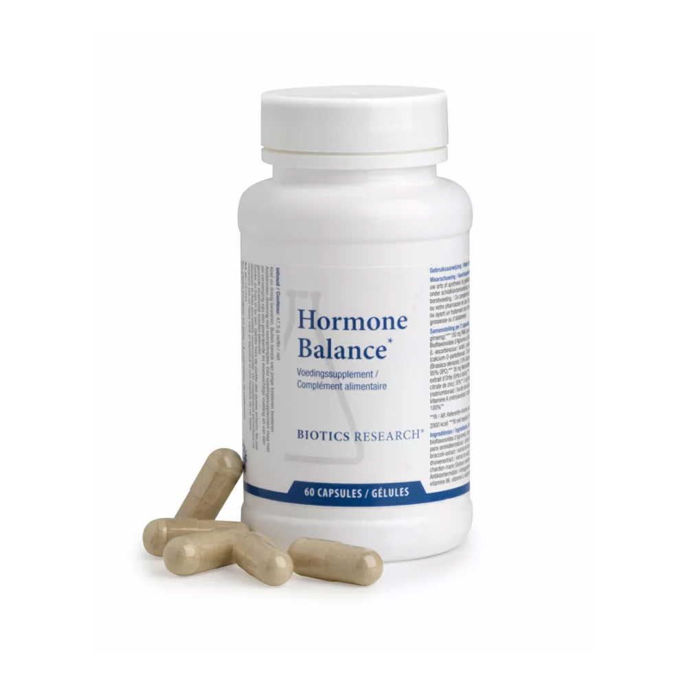 Biotics Hormone Balance 60 capsules – geavanceerde formule met PABA, vitamine A, B6, ginseng, broccoli, mariadistel en zink voor hormonale balans