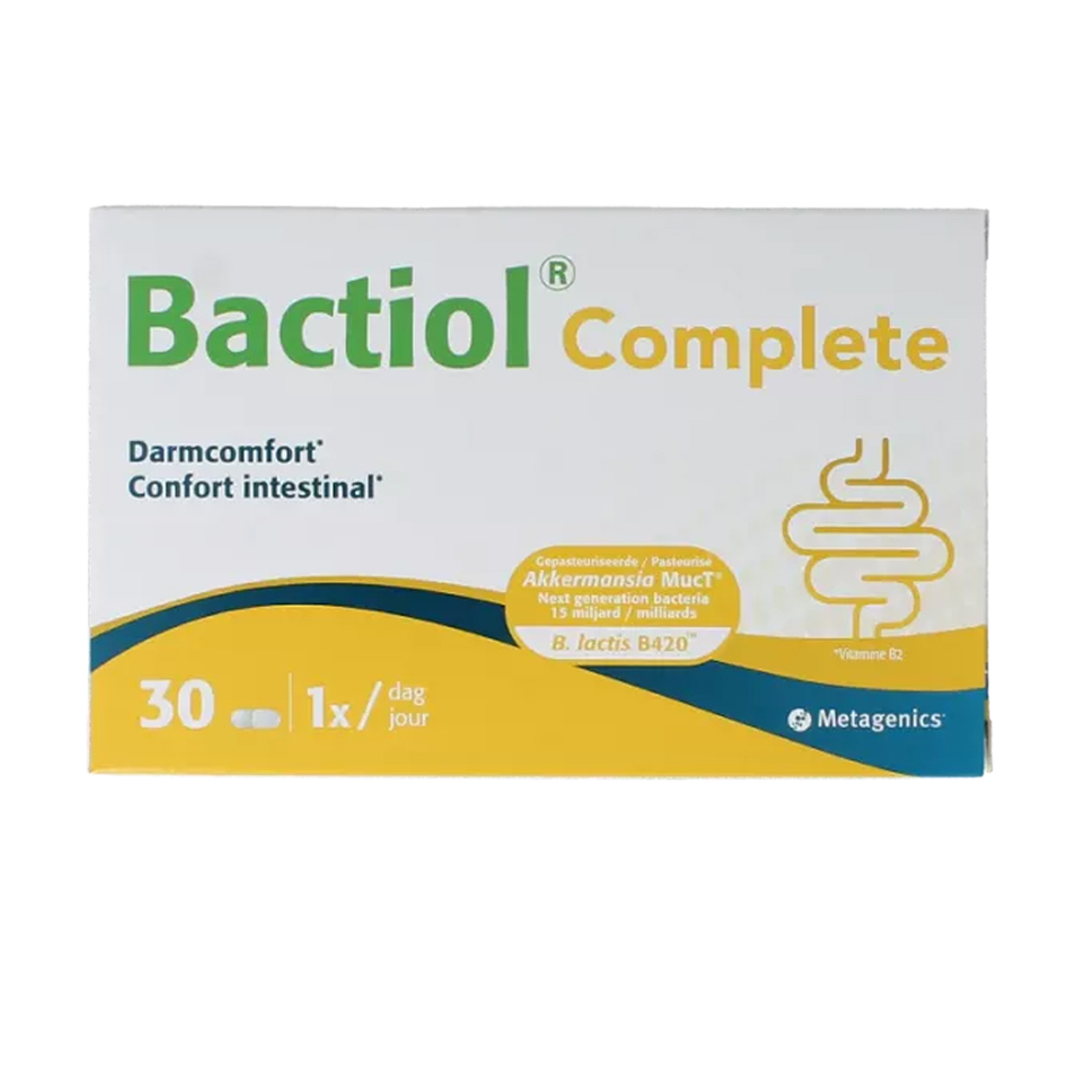 Metagenics Bactiol Complete NDF 30 capsules – 15 miljard gepasteuriseerde Akkermansia muciniphila 2 miljard B. lactis B-420 ProtectAir vitamine B2