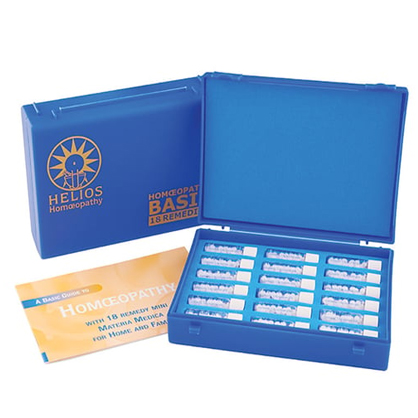 Helios Homeopathie Basic Kit – 18 homeopathische remedies in glazen flesjes, C30 potentie