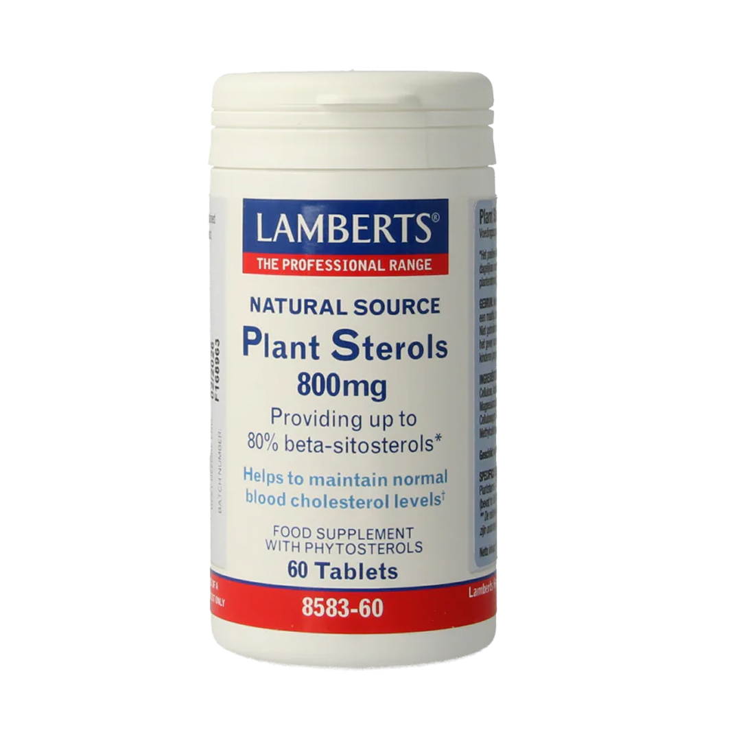 Lamberts Plant Sterolen 800 mg 60 tabletten – 80% bèta-sitosterol per tablet, veganistisch, voor normale bloedcholesterolgehalten