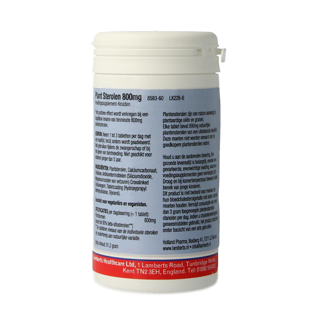 Lamberts Plant Sterolen 800 mg tabletten in verpakking