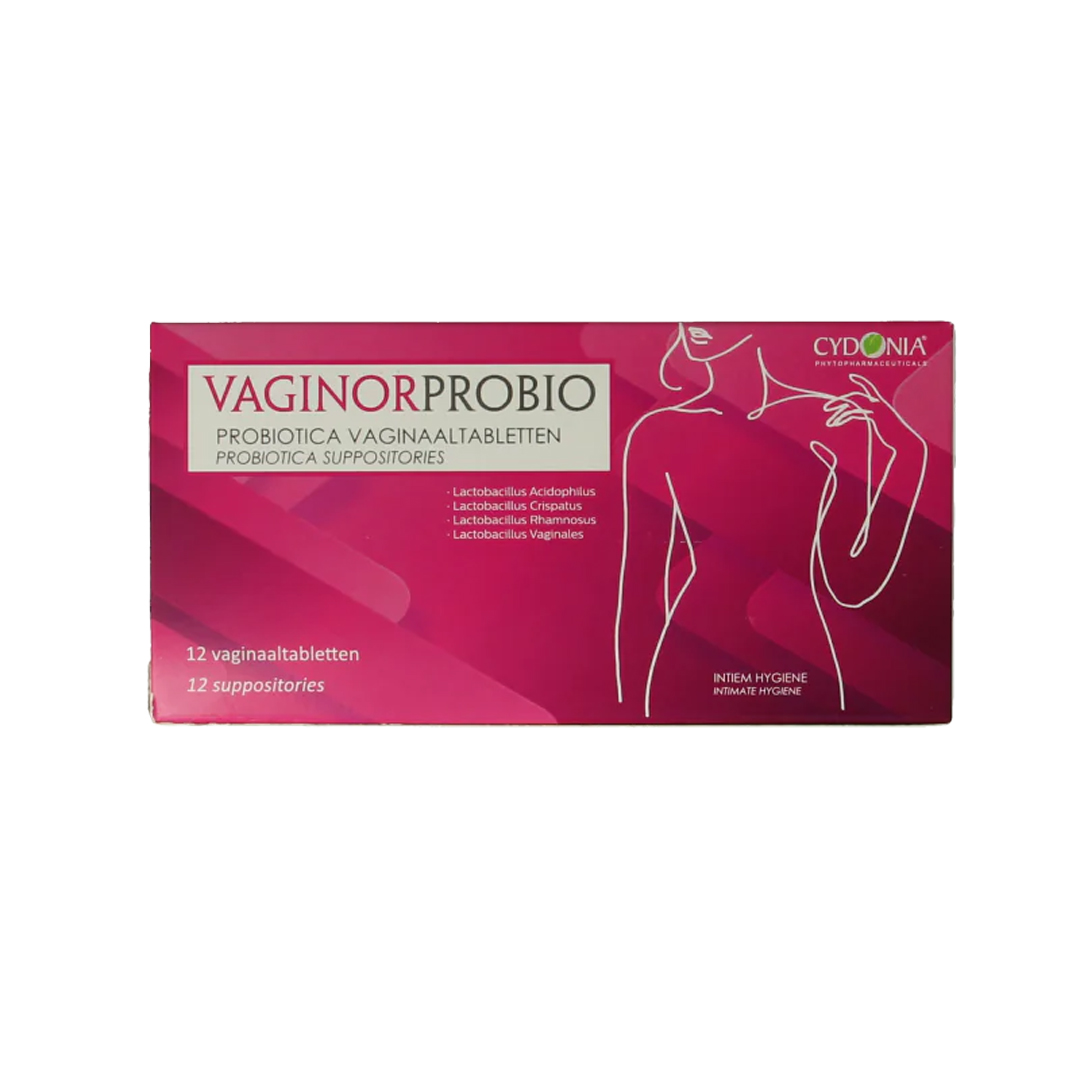 Cydonia Vaginor Probio vaginatabs voor intieme verzorging - voorkant verpakking liggend