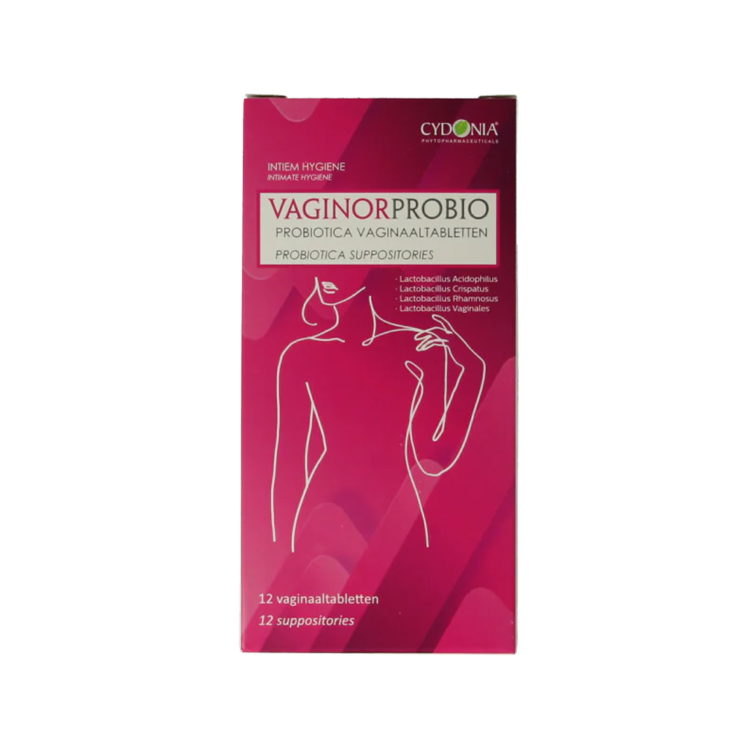 Cydonia Vaginor Probio vaginatabs voor intieme verzorging - voorkant verpakking staand