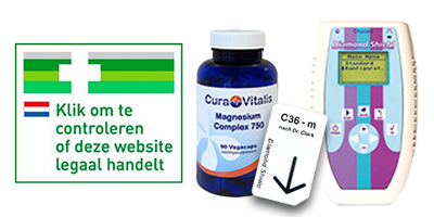 en “Cura Vitalis webshop met keurmerk en assortiment supplementen en bioresonantieproducten.