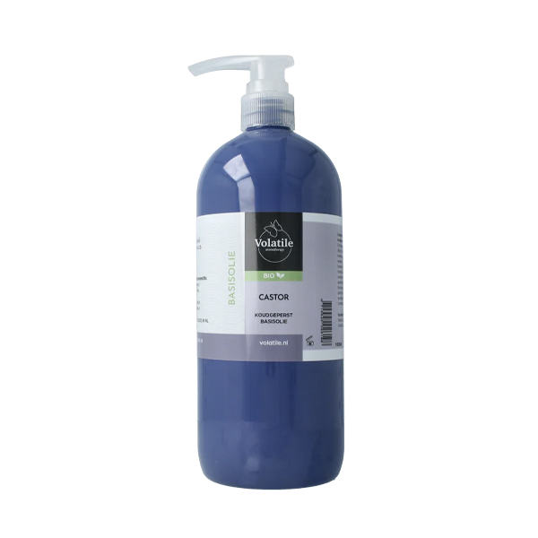 Fles Volatile castor olie op basis van ricinus communis voor uitwendig cosmetisch gebruik