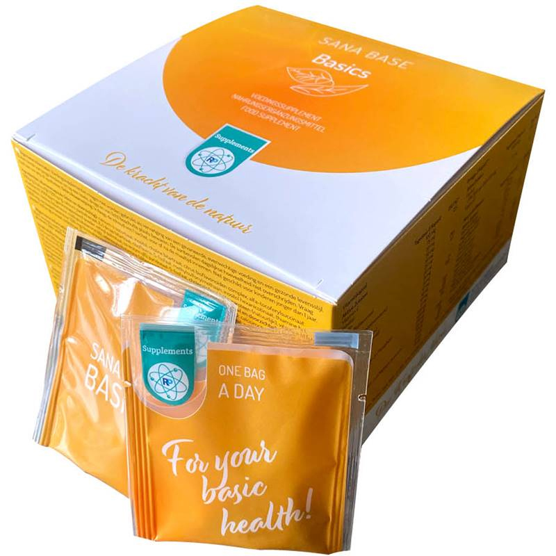 RPSH Sana Base vitamines mineralen omega 3 – 31 sachets met vitamine-, omega 3- en mineraalcapsule per dagdosering van RPSH Sanitas Humanus