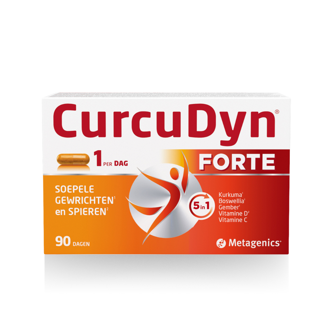 Metagenics Curcudyn Forte – Kurkuma, Boswellia & Gember. 1 capsule per dag. 90 capsules.