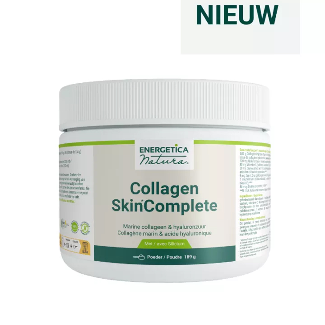 Collagen SkinComplete 189 gram – marine collageen Peptan met hyaluronzuur, vitamine C, zink en biotine van Energetica Natura