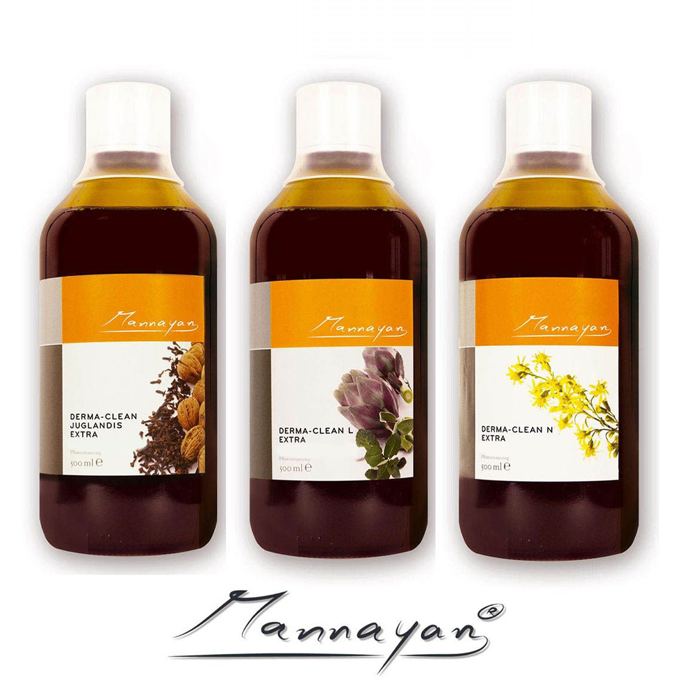Mannayan Derma Clean pakket 3 x 500 ml met vloeibare kruidenpreparaten