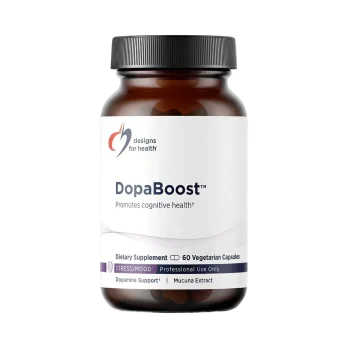 Designs for Health DopaBoost. 60 capsules. Mucuna pruriens 425 mg (60% L-DOPA), groene thee, quercetine en vitamine B6. Vegetarisch en glutenvrij.