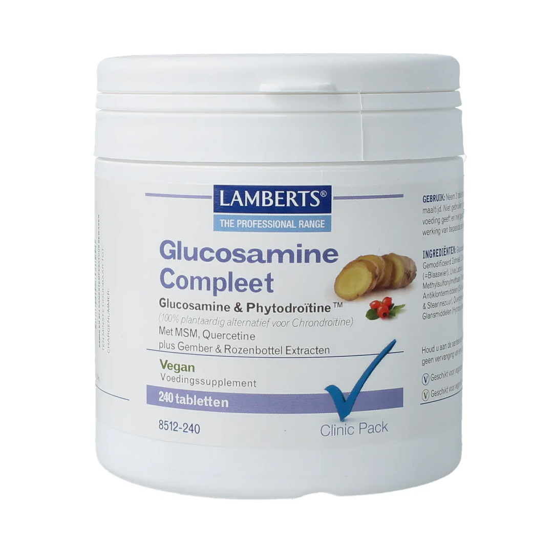 Lamberts ClinicPacks Glucosamine Compleet – tabletten met Glucosagreen, Phytodroïtine, MSM en quercetine, schaaldiervrij
