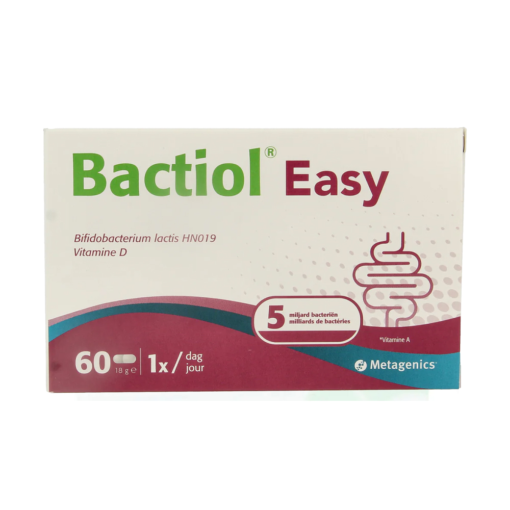 Metagenics Bactiol Easy 60 capsules – Bifidobacterium lactis HN019 5 miljard vitamine A bètacaroteen vitamine D cholecalciferol