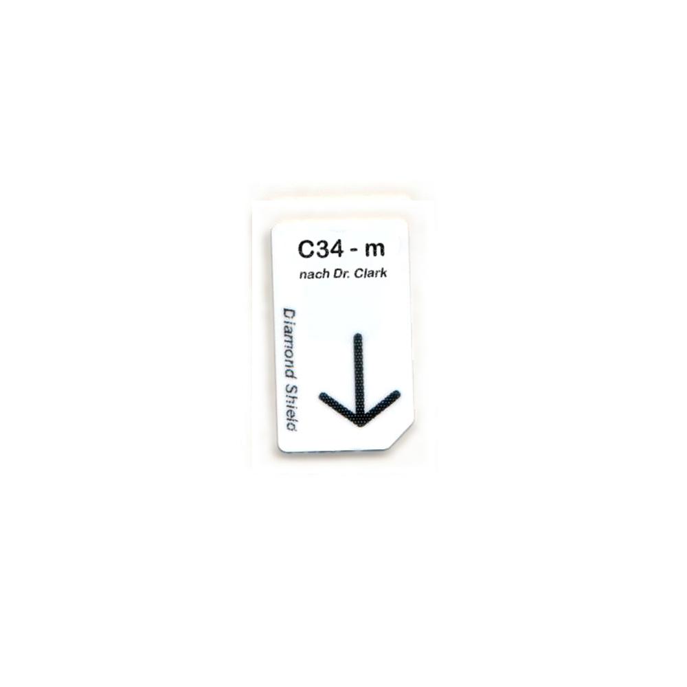 Chipkaart Dr. Clark C34 Hoofdpijn Migraine voor Diamond Shield Zapper – 1:25 uur Clark-frequenties fabrikantbenamingen, aarding na gebruik