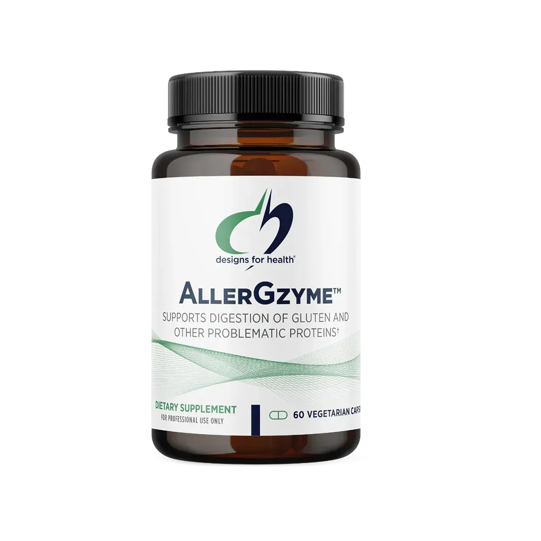 Designs for Health AllerGzyme 60 capsules – enzymformule met Glutalytic, protease en bromelaïne voor vertering van gluten en zuivel