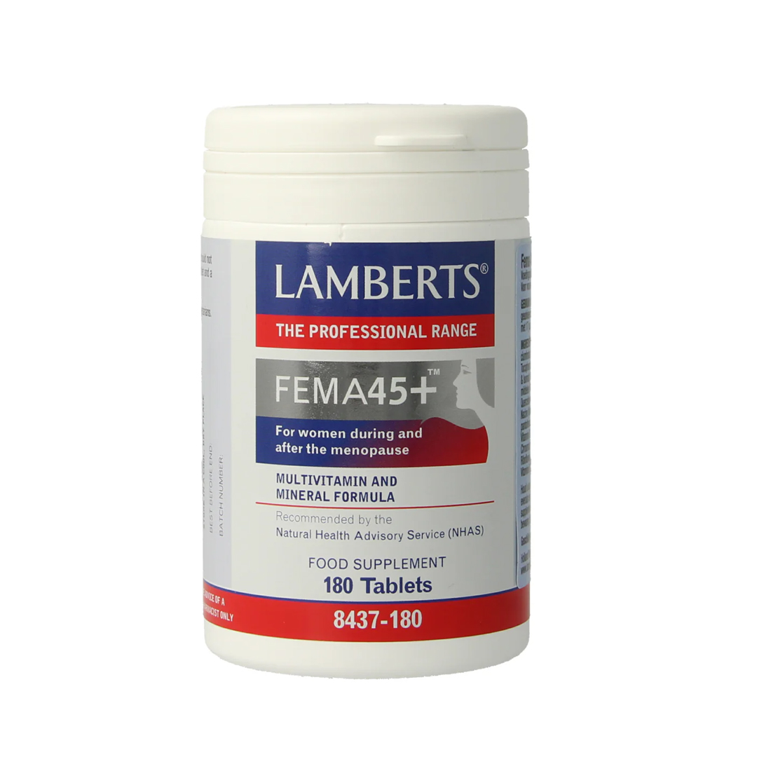 Lamberts FEMA 45+ 180 tabletten – complete multivitamine en mineralenformule voor vrouwen tijdens en na de menopauze, vegetarisch