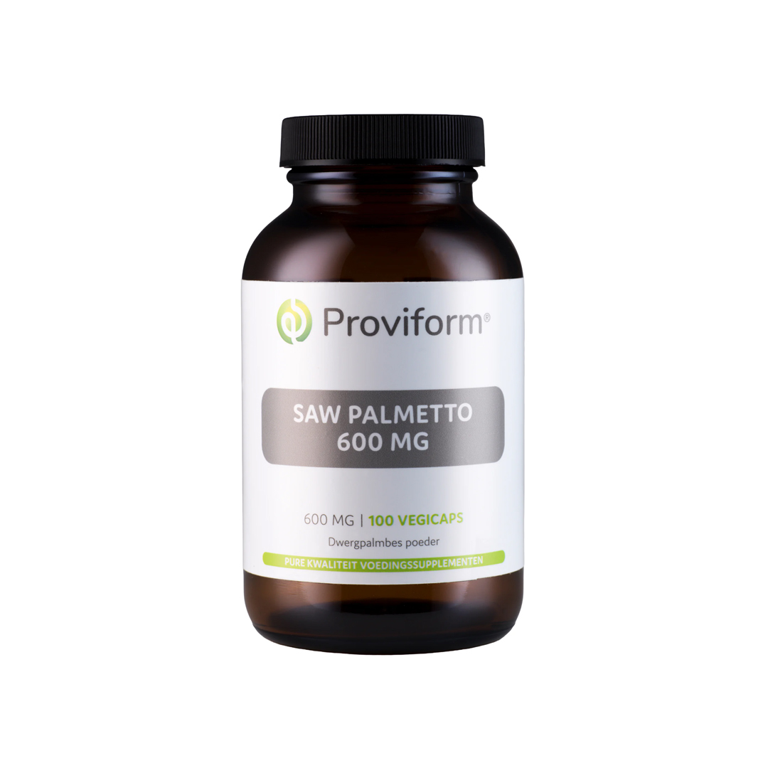 Proviform Saw Palmetto 600 mg 100 vegetarische capsules – dwergpalmbespoeder Serenoa repens, glutenvrij en GMO-vrij, veganistisch