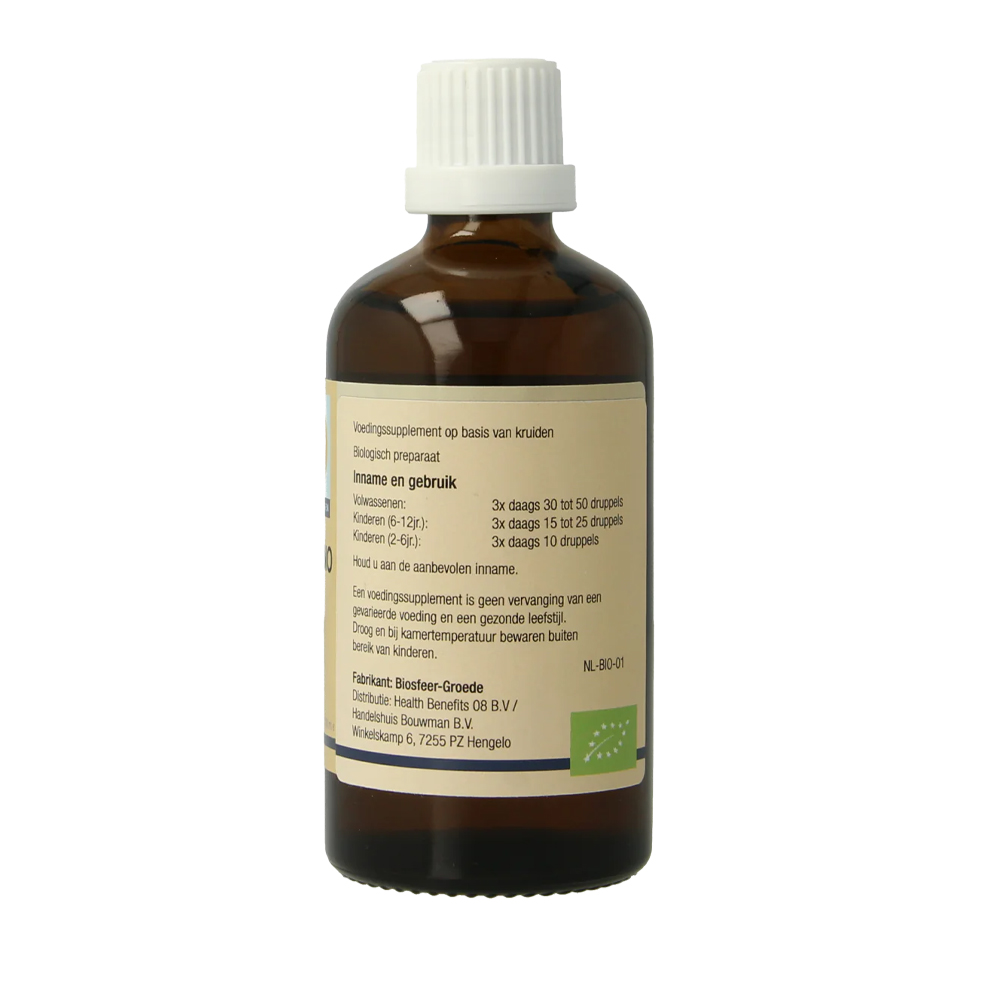 GO Intestino bio 100 ml - gemmotherapie complex vijgeboom rode eik zwarte aalbes rode bosbes biologisch bio-ethanol 36% druppels