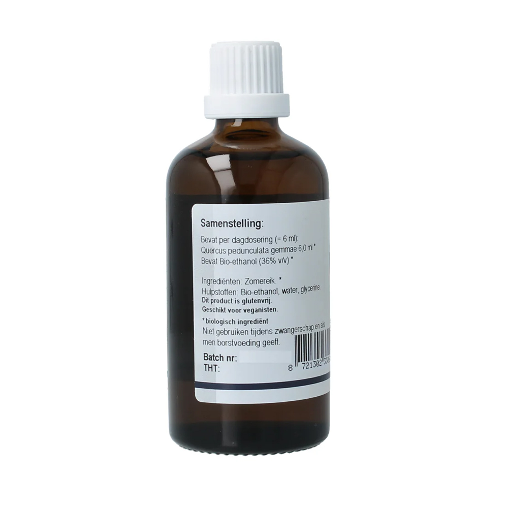 GO Quercus pedunculata bio 100 ml - zomereik gemmotherapie biologisch knopextract bio-ethanol 36% druppels volwassenen kinderen vegan