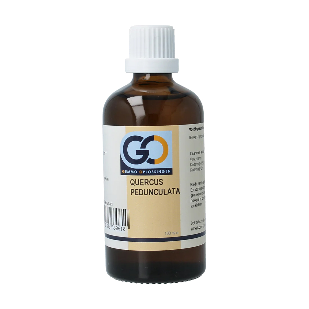 GO Quercus pedunculata bio 100 ml - zomereik gemmotherapie biologisch knopextract bio-ethanol 36% druppels volwassenen kinderen vegan