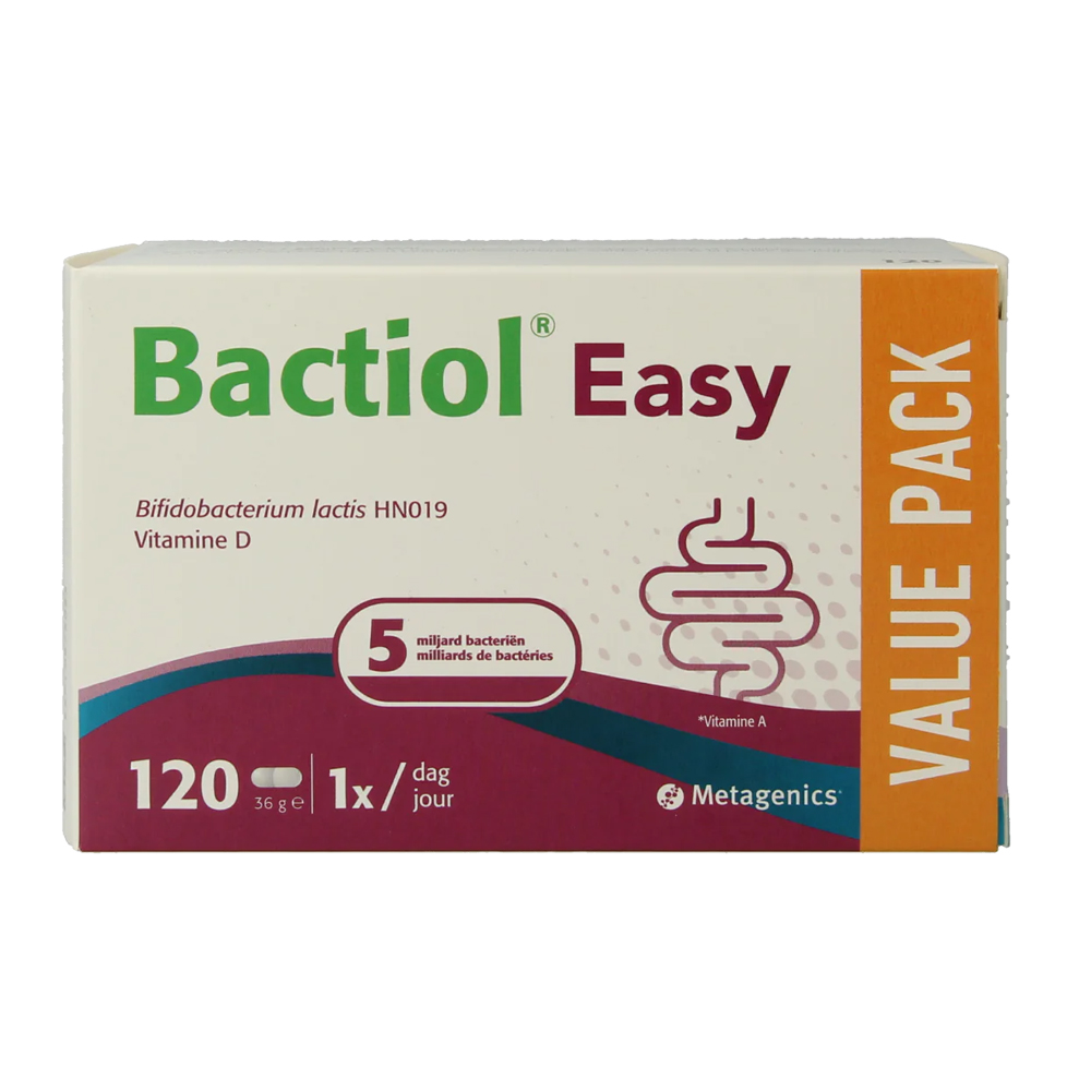 Metagenics Bactiol Easy 90 capsules – Bifidobacterium lactis HN019 5 miljard vitamine A bètacaroteen vitamine D cholecalciferol