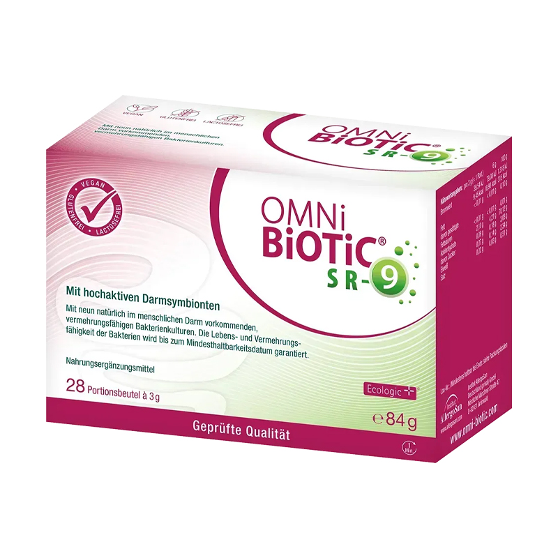 AllergoSan OMNi-BiOTiC SR-9 probiotica poeder – 28 sachets van 3 g, 9 bacteriestammen, 7,5 miljard CFU