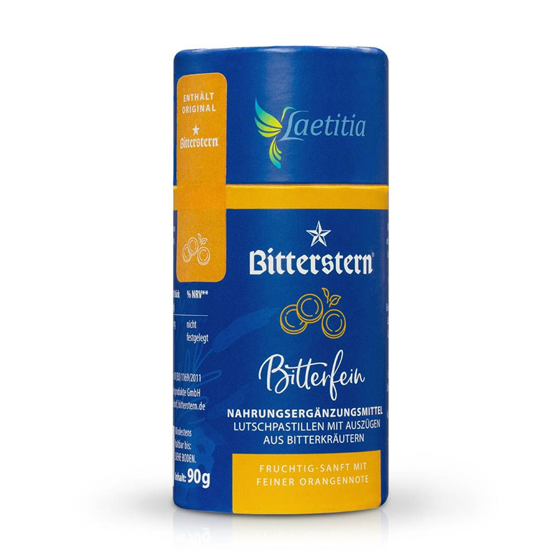 Laetitia Bitterstern Bitterfein zuigtabletten 90 g – 17 bittere kruiden met sinaasappel