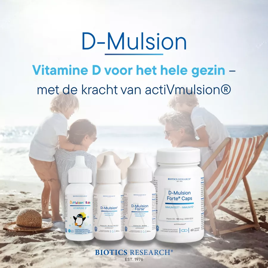 Biotics Research D-Mulsion Kids – vitamine D3 druppels voor kinderen, 5 mcg per druppel, ActiVmulsion®-technologie, 29,6 ml flesje