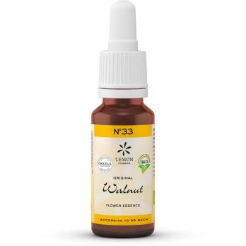 Flesje Lemon Pharma Bach-bloesemremedie Walnut nr. 33 biologisch 20 ml met druppelaar